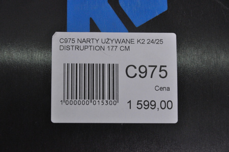 NARTY UŻYWANE K2 DISRUPTION 78TI + MXC 12 24/25 177 cm NRC975