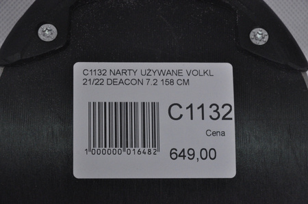 NARTY UŻYWANE VOLKL DEACON 7.2 + FTD 10 21/22 158 cm NRC1132