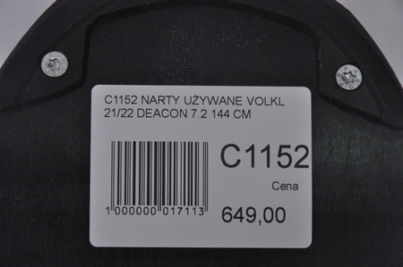 NARTY UŻYWANE VOLKL DEACON 7.2 + FTD 10 21/22 144 cm NRC1152