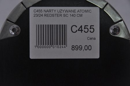 NARTY UŻYWANE ATOMIC REDSTER SC + M10 23/24 140 cm NRC455