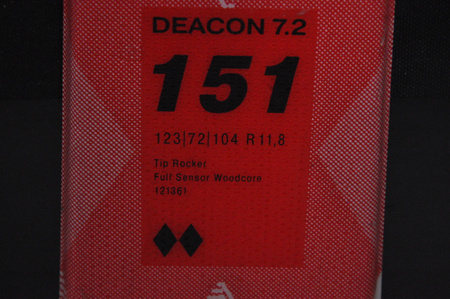 NARTY UŻYWANE VOLKL DEACON 7.2 + FTD 10 21/22 151 cm NRC1147