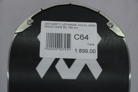 NARTY UŻYWANE VOLKL RACETIGER SC 24/25 + VMotion 10 165 cm NRC64