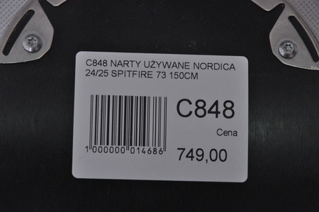 NARTY UŻYWANE NORDICA SPITFIRE 73 24/25 + Marker TP2 10 150 cm NRC848