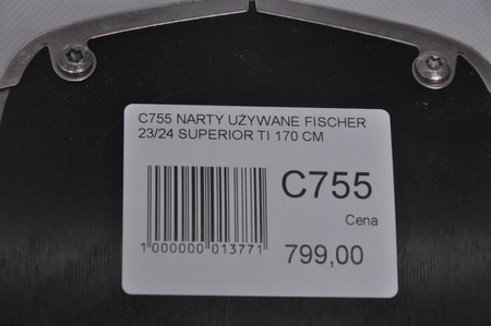 NARTY UŻYWANE FISCHER RC4 SUPERIOR TI 23/24 + Z11 170 cm NRC755