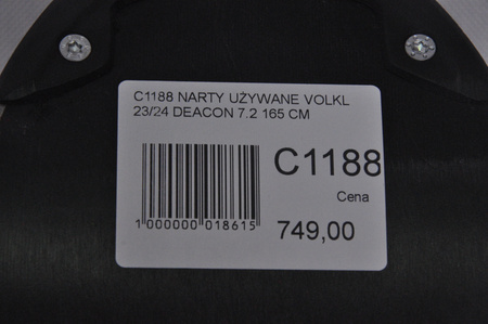 NARTY UŻYWANE VOLKL DEACON 7.2 + FTD 10 23/24 165 cm NRC1188