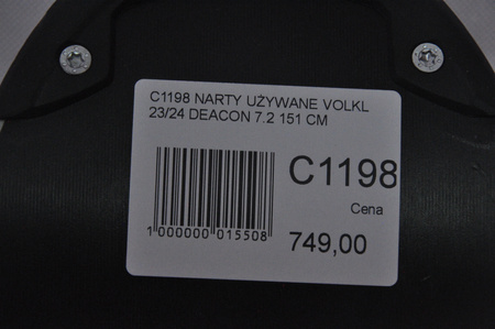 NARTY UŻYWANE VOLKL DEACON 7.2 + FTD 10 23/24 151 cm NRC1198