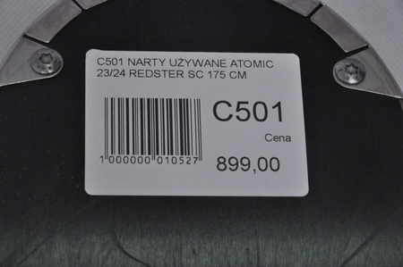 NARTY UŻYWANE ATOMIC REDSTER SC + M10 23/24 175 cm NRC501