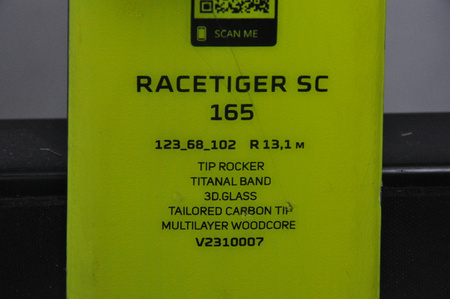 NARTY UŻYWANE VOLKL RACETIGER SC 23/24 + VMotion 12 165 cm NRC346