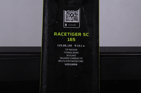 NARTY UŻYWANE VOLKL RACETIGER SC 23/24 + VMotion 12 165 cm NRB240