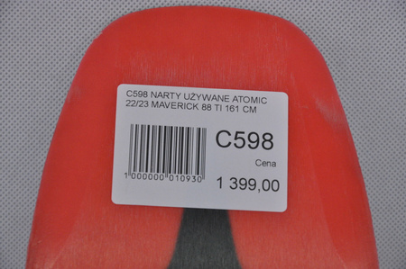 NARTY UŻYWANE ATOMIC MAVERICK 88 Ti + Strive 13 22/23 161 cm NRC598