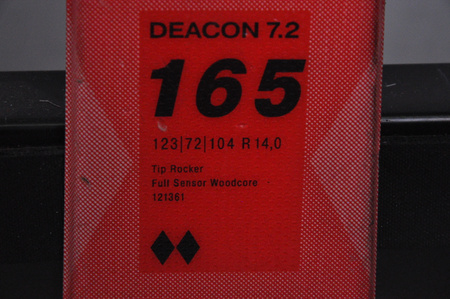 NARTY UŻYWANE VOLKL DEACON 7.2 + FTD 10 21/22 165 cm NRC1101