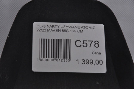 NARTY UŻYWANE ATOMIC MAVEN 86C + STRIVE 11 22/23 169 cm NRC578