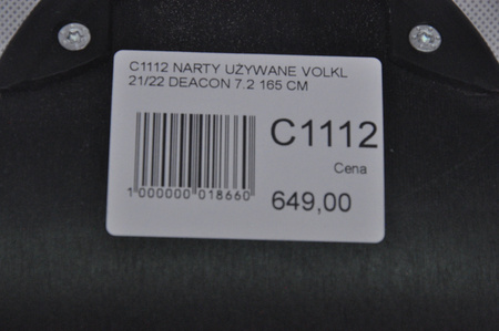 NARTY UŻYWANE VOLKL DEACON 7.2 + FTD 10 21/22 165 cm NRC1112