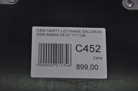 NARTY UŻYWANE SALOMON S/MAX F8 XT + M10 2024 177 cm NRC452