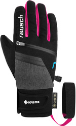 JUNIORSKIE RĘKAWICE NARCIARSKIE REUSCH TRAVIS GTX Black/Pink 2025