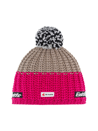 CZAPKA EISBAR REFOCUS POMPON SKA Pink/Beige