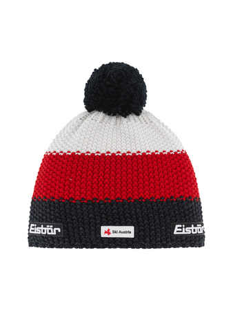 CZAPKA EISBAR STAR POMPON SKA Black/Red/White