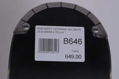 DAMSKIE NARTY UŻYWANE SALOMON S/MAX 4 + M10 23/24 155 cm NRB646