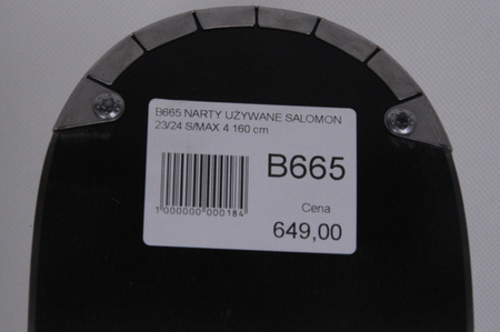 DAMSKIE NARTY UŻYWANE SALOMON S/MAX 4 + M10 23/24 160 cm NRB665