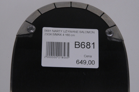 DAMSKIE NARTY UŻYWANE SALOMON S/MAX 4 + M10 23/24 160 cm NRB681