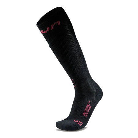 DAMSKIE SKARPETY NARCIARSKIE UYN LADY SKI COMFORT FIT Black/Pink 2025