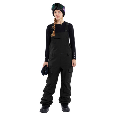 DAMSKIE SPODNIE SNOWBOARDOWE VOLCOM CRESTON 3DSTRETCH BIB OVERALL Black 2024