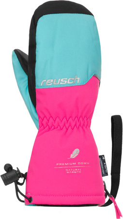 DZIECIĘCE RĘKAWICE NARCIARSKIE JERRY DOWN R-TEX MITTEN Bachelor Button/Pink 2023