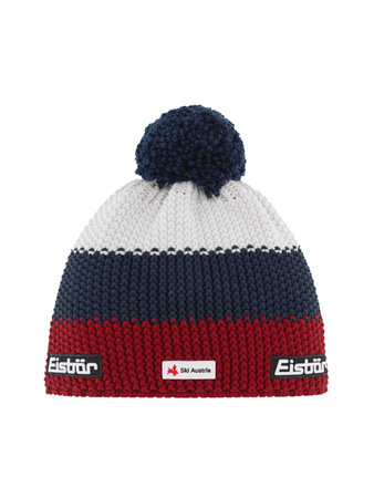 JUNIORSKA CZAPKA EISBAR STAR POMPON SKA Red/Navy/White