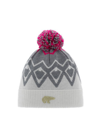 JUNIORSKA CZAPKA EISBAR ZIGGY OS POMPON White/Grey