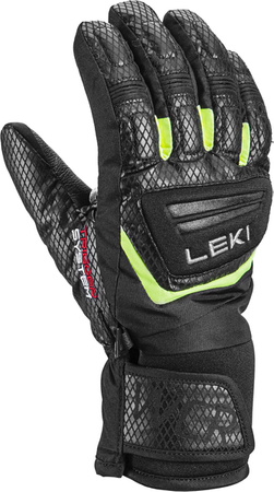 JUNIORSKIE RĘKAWICE NARCIARSKIE LEKI WCR TEAM 3D Black/Ice Lemon 2025