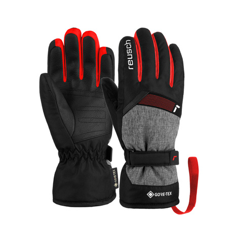 JUNIORSKIE RĘKAWICE NARCIARSKIE REUSCH FLASH GTX Black/Red 2025