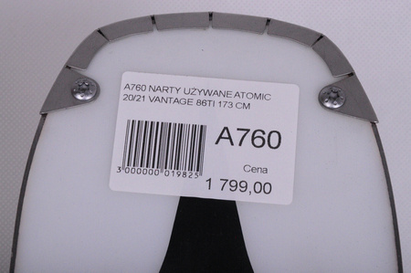 NARTY UŻYWANE ATOMIC VANTAGE 86 TI + WARDEN 13 20/21 173 cm NRA760