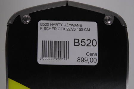 NARTY UŻYWANE FISCHER RC4 CTX 22/23 + RX13 150 cm NRB520