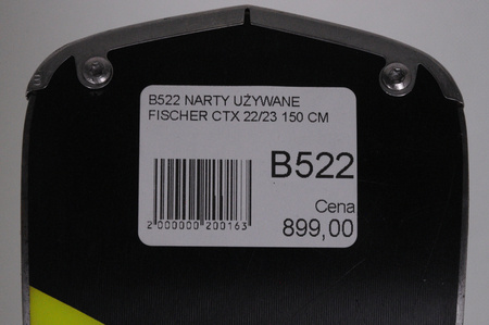 NARTY UŻYWANE FISCHER RC4 CTX 22/23 + RX13 150 cm NRB522