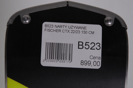 NARTY UŻYWANE FISCHER RC4 CTX 22/23 + RX13 150 cm NRB523