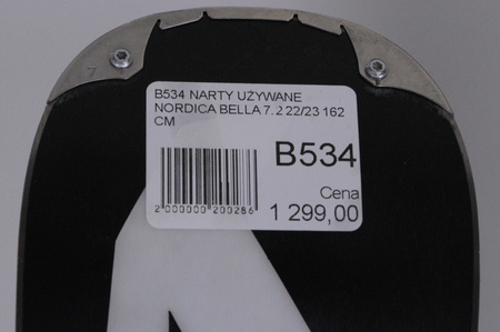 NARTY UŻYWANE NORDICA BELLE 7.2 + TP2 11 22/23 162 cm NRB534