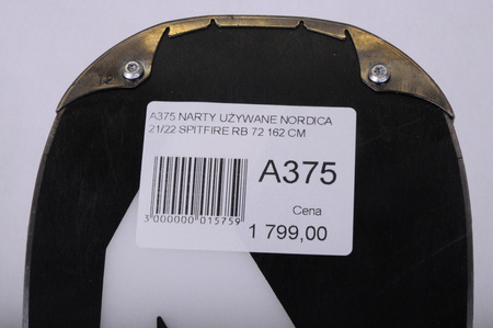 NARTY UŻYWANE NORDICA SPITFIRE 72 RB + XCELL 12 21/22 162 cm NRA375