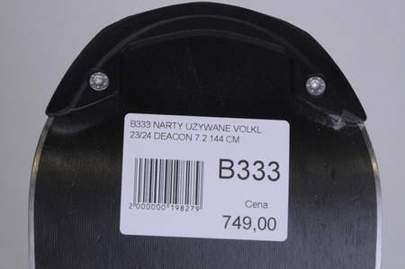 NARTY UŻYWANE VOLKL DEACON 7.2 + FTD 10 23/24 144 cm NRB333