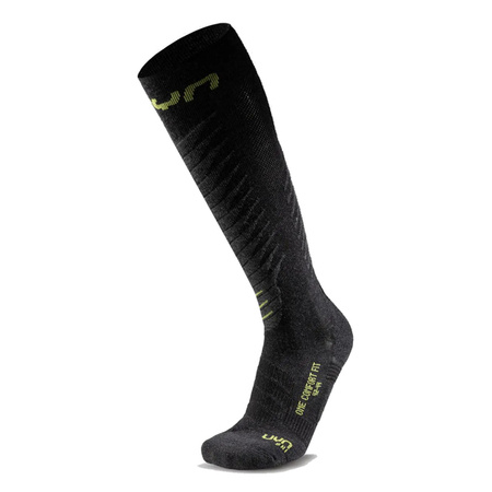 SKARPETY NARCIARSKIE UYN MAN SKI COMFORT FIT Anthracite/Lime 2025