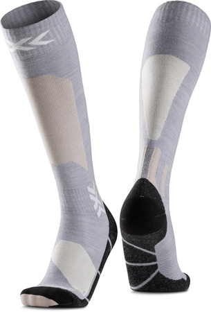 SKARPETY NARCIARSKIE X-SOCKS SKI DISCOVER MERINO OTC Seal Grey/Sand 2025